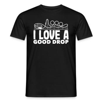 I love a good descent roller coaster - Men's T-Shirt - black - Front - AI Model Male 178 light (178cm)