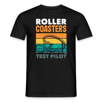 Montagnes russes Pilote d’essai Aventure - T-shirt homme - noir - Devant - AI Model Male 178 light (178cm)
