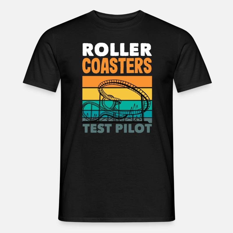 Achterbahn Testpilot Abenteuer - Männer T-Shirt - Schwarz