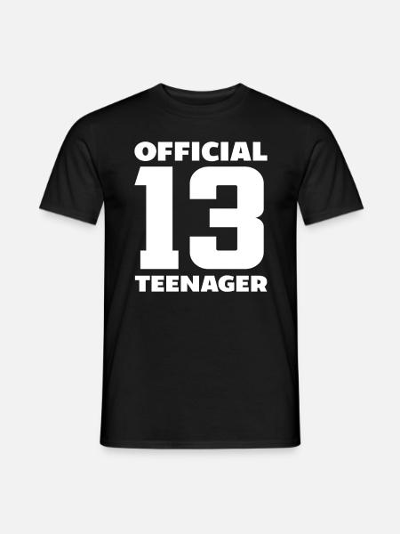 Official 13th Birthday Teenager - Men's T-Shirt - black
