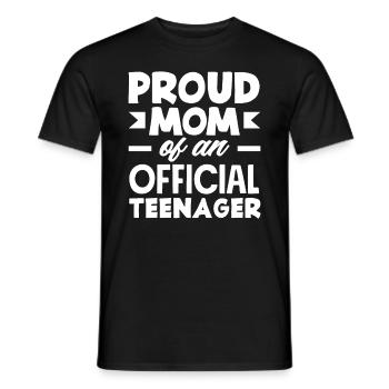 Fière maman d’un adolescent officiel 13. - T-shirt homme - noir - Devant - AI Model Male 178 light (178cm)