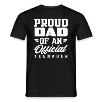Fier papa d’un adolescent officiel 13. - T-shirt homme - noir - Devant - AI Model Male 178 light (178cm)