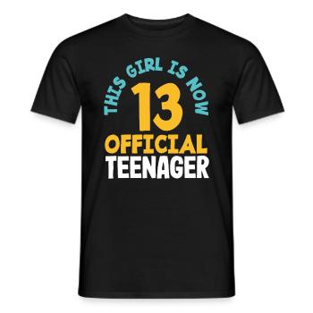 Maintenant 13 Anniversaire officiel de l’adolescent - T-shirt homme - noir - Devant - AI Model Male 178 light (178cm)