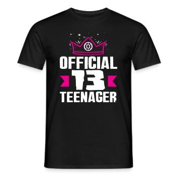 Couronne officielle du 13e anniversaire des adolescents - T-shirt homme - noir - Devant - AI Model Male 178 light (178cm)