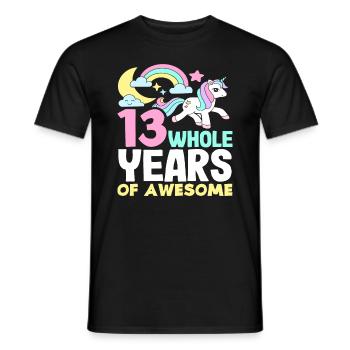13 années complètes Super 13e anniversaire - T-shirt homme - noir - Devant - AI Model Male 178 light (178cm)