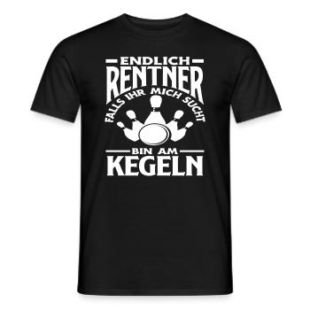 Finally retired am bowling free time - Men's T-Shirt - black - Front - AI Model Male 178 light (178cm)