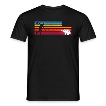 Bowling style rétro pour les amateurs de bowling - T-shirt homme - noir - Devant - AI Model Male 178 light (178cm)