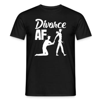 Divorce Af Humor Statement Divorce - Men's T-Shirt - black - Front - AI Model Male 178 light (178cm)