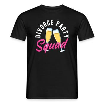 Divorce Party Squad Cheers Divorce - Men's T-Shirt - black - Front - AI Model Male 178 light (178cm)