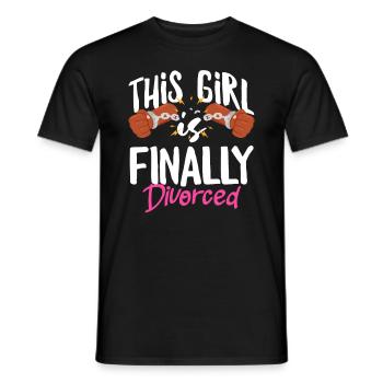 This girl is finally divorced - Men's T-Shirt - black - Front - AI Model Male 178 light (178cm)