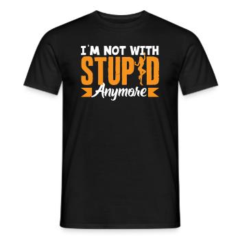 Ich Bin Nicht Mehr Bei Der Dummen Scheidung - Männer T-Shirt - Schwarz - Vorne - AI Model Male 178 light (178cm)