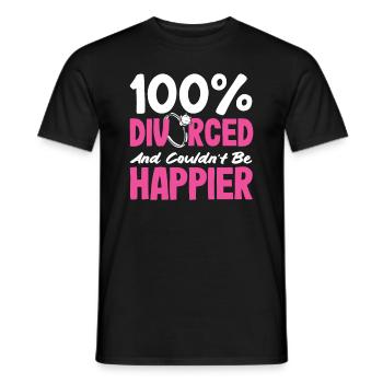 100 Geschieden Könnte Nicht Glücklicher Scheiden - Männer T-Shirt - Schwarz - Vorne - AI Model Male 178 light (178cm)