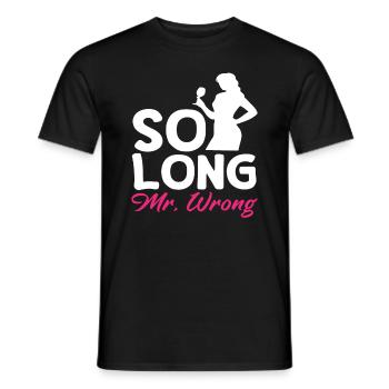 So Long Mr. Wrong Embrace of Divorce - Men's T-Shirt - black - Front - AI Model Male 178 light (178cm)