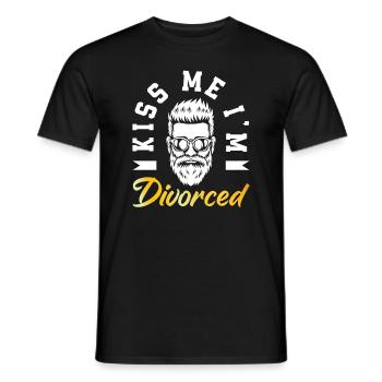 Embrasse-moi Je suis divorcé Vibes Divorce - T-shirt homme - noir - Devant - AI Model Male 178 light (178cm)