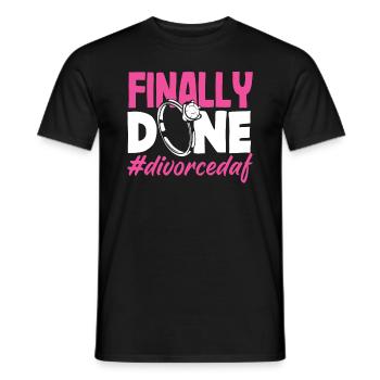 Endlich Geschiedene Scheidung - Männer T-Shirt - Schwarz - Vorne - AI Model Male 178 light (178cm)