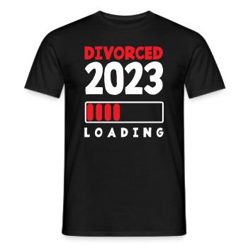 Divorced 2023 Loading Divorce - Men's T-Shirt - black - Front - AI Model Male 178 light (178cm)