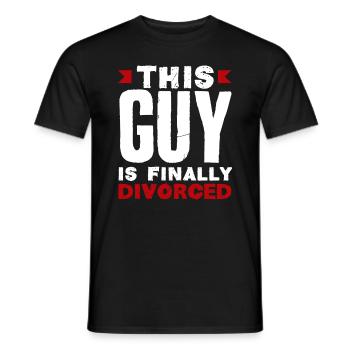 Dieser Kerl Ist Endlich Geschieden Sieg Scheidung - Männer T-Shirt - Schwarz - Vorne - AI Model Male 178 light (178cm)