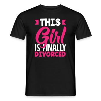 This Girl Is Finally Divorced Celebrate - Men's T-Shirt - black - Front - AI Model Male 178 light (178cm)