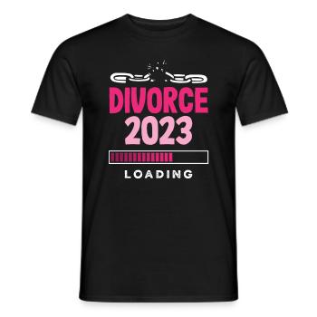 Divorce 2023 Loading Ready For Change Divorce - Men's T-Shirt - black - Front - AI Model Male 178 light (178cm)
