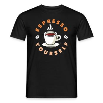 Amateur de café Espresso Yourself - T-shirt homme - noir - Devant - AI Model Male 178 light (178cm)