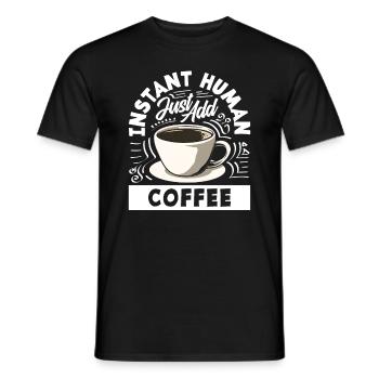 Amateurs de café café humain instantané - T-shirt homme - noir - Devant - AI Model Male 178 light (178cm)