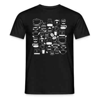 La joie du petit-déjeuner pour les amateurs de café - T-shirt homme - noir - Devant - AI Model Male 178 light (178cm)