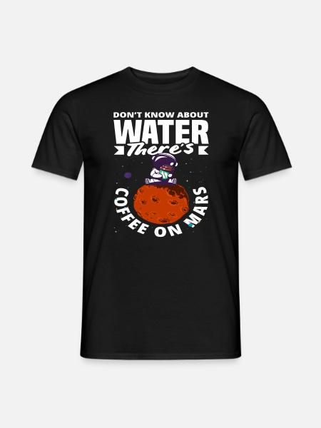 Coffee Lover Mars Discovery Adventure - Men's T-Shirt - black