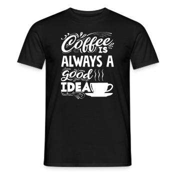 Les amateurs de café sont toujours une bonne idée - T-shirt homme - noir - Devant - AI Model Male 178 light (178cm)