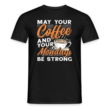 Amateur de café Assemblée forte - T-shirt homme - noir - Devant - AI Model Male 178 light (178cm)