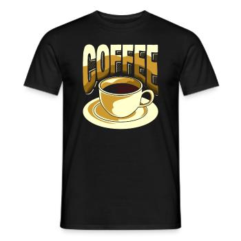 Kaffee Liebhaber Tasse Kaffee Vintage - Männer T-Shirt - Schwarz - Vorne - AI Model Male 178 light (178cm)