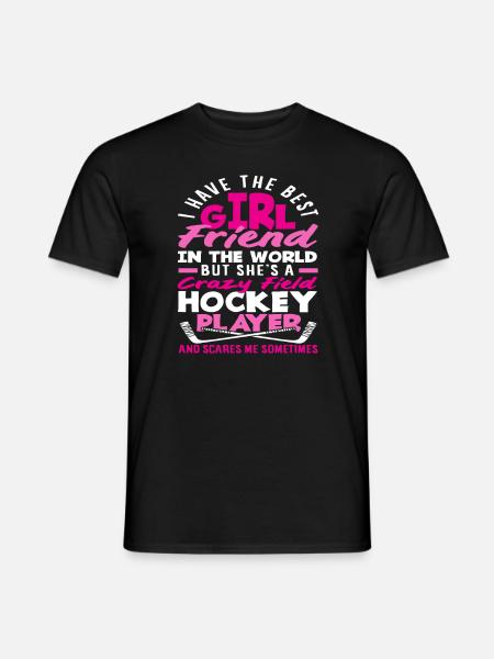 Best Friend Crazy Hockey Player - Men's T-Shirt - black