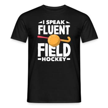 Ich Spreche Fließend Feldhockey Spieler - Männer T-Shirt - Schwarz - Vorne - AI Model Male 178 light (178cm)