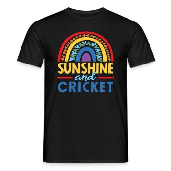 Sonnenstrahlen Und Cricketspieler - Männer T-Shirt - Schwarz - Vorne - AI Model Male 178 light (178cm)