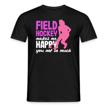 Feldhockey Spieler Macht Mich Glücklich - Männer T-Shirt - Schwarz - Vorne - AI Model Male 178 light (178cm)