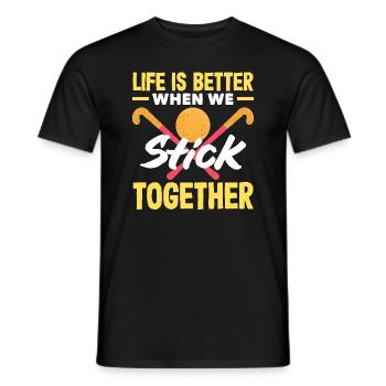 Feldhockeyspieler Leben Ist Besser Wenn Wir - Männer T-Shirt - Schwarz - Vorne - AI Model Male 178 light (178cm)