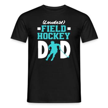 Loudest Field Hockey Player Dad Design - Men's T-Shirt - black - Front - AI Model Male 178 light (178cm)