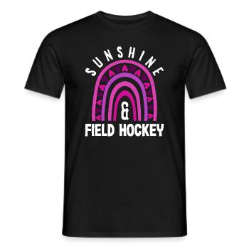 Sonnenschein Und Feldhockey Spieler - Männer T-Shirt - Schwarz - Vorne - AI Model Male 178 light (178cm)