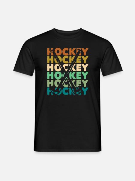 Field Hockey Player Retro Style - Men's T-Shirt - black