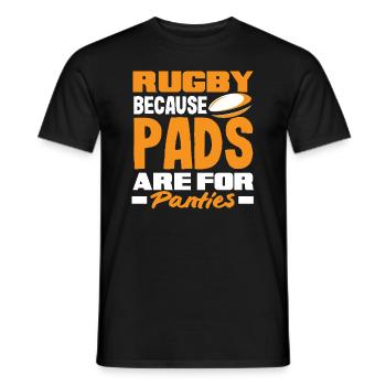 Rugby Spieler Weil Pads Für Höschen Sind - Männer T-Shirt - Schwarz - Vorne - AI Model Male 178 light (178cm)
