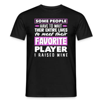 Rugby Spieler: Lieblingsspieler Aufgezogen - Männer T-Shirt - Schwarz - Vorne - AI Model Male 178 light (178cm)
