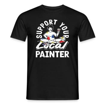 Creatively support your local painter - Men's T-Shirt - black - Front - AI Model Male 178 light (178cm)