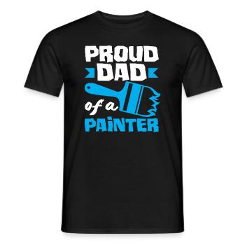 Fier papa d’un peintre parfait - T-shirt homme - noir - Devant - AI Model Male 178 light (178cm)