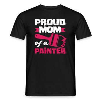 Proud Mom of a Painter - Men's T-Shirt - black - Front - AI Model Male 178 light (178cm)