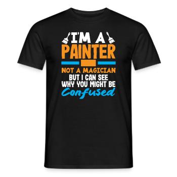 Ich Bin Ein Maler Kein Magier Design - Männer T-Shirt - Schwarz - Vorne - AI Model Male 178 light (178cm)