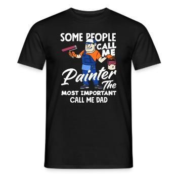 Maler Papa Der Wichtigste - Männer T-Shirt - Schwarz - Vorne - AI Model Male 178 light (178cm)