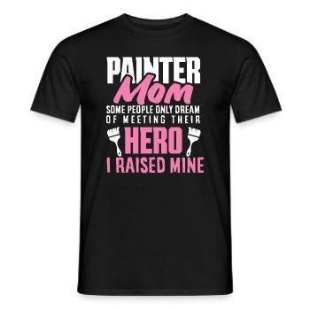 Malerin Mama Heldin Ich Habe Meinen Aufgezogen - Männer T-Shirt - Schwarz - Vorne - AI Model Male 178 light (178cm)