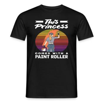 Diese Prinzessin Ist Eine Malerin Mit Farbroller - Männer T-Shirt - Schwarz - Vorne - AI Model Male 178 light (178cm)