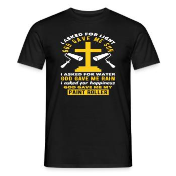 Maler Glauben Gott Malerrolle Inspiration - Männer T-Shirt - Schwarz - Vorne - AI Model Male 178 light (178cm)