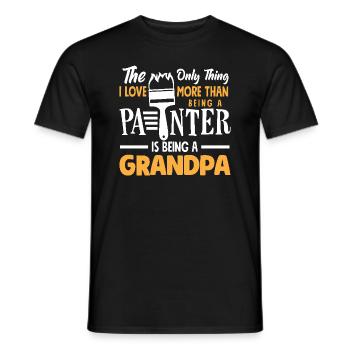 Painters and grandpa love great - Men's T-Shirt - black - Front - AI Model Male 178 light (178cm)