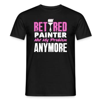Peintre à la retraite, ce n’est plus mon problème - T-shirt homme - noir - Devant - AI Model Male 178 light (178cm)